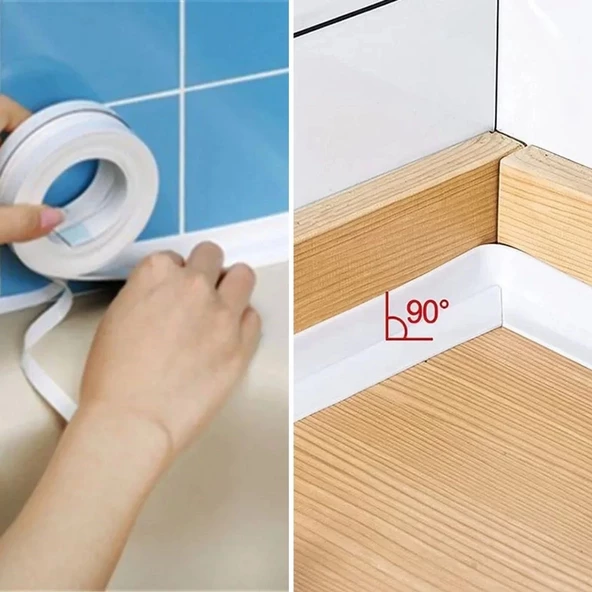Su Sızdırmaz Banyo Mutfak Lavabo Küvet İzolasyon Şerit Bant,lavabo Kenar Bandı 3.2 Mt X 38 Mm - 4