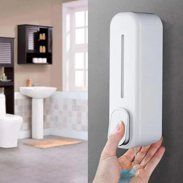 ® Beyaz Duvara Monte Sıv Sabunluk Dispenser 300 Ml - 4