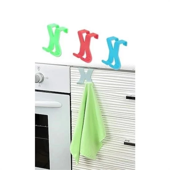 Mutfak Banyo Dolap Kapağına Takılan Meta Havlu Askılığı Aparatı - Resim 7