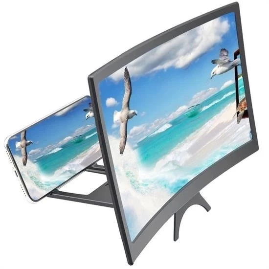 Curved Model Katlanabilir 3d Ekran Büyütücü Amplifikatör Projektör Standı Tüm Akıllı Telefon - 7