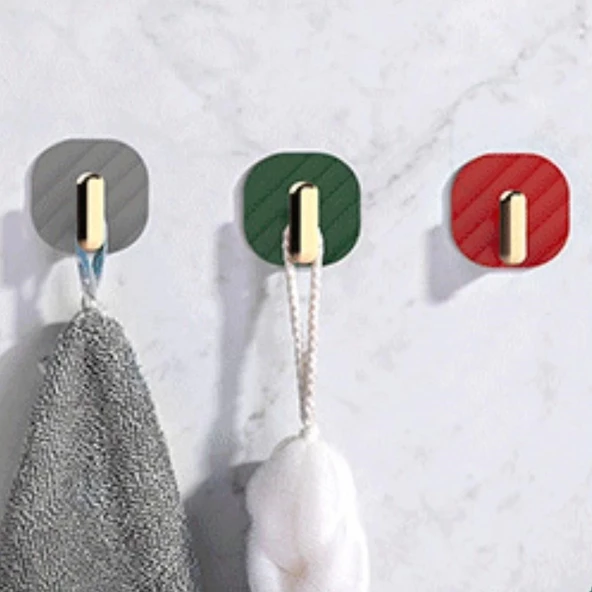 2li Yapışkanlı Retro Askılık Dolap Kapak Kulpu Yeşil - 5