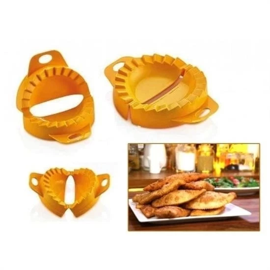 3lü Çiğ Börek Kurabiye Hamur İşi Ravioli Kesme Kalıbı Aparatı - Resim 2