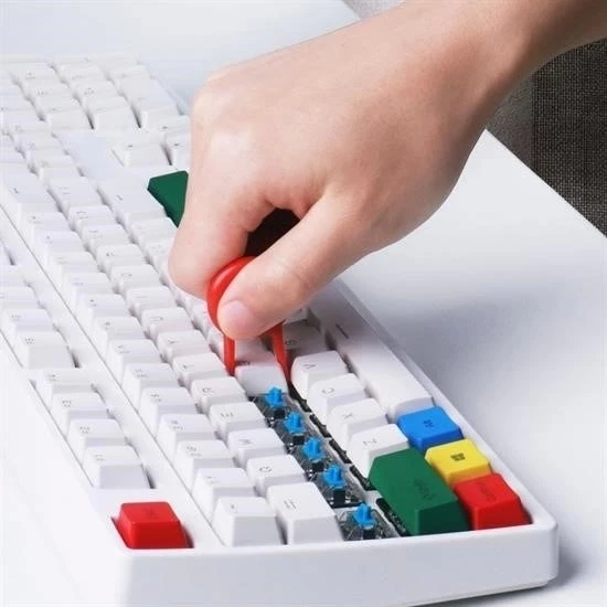 Çok Amaçlı Kırmızı Hassas Fırça Başlıklı  Bilgisayar Laptop Temizleme Fırçası - 4
