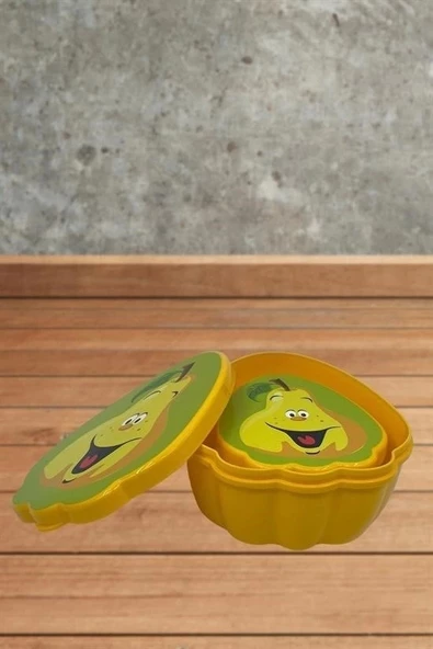 2'li İç İçe Geçebilen Armut Model Saklama Ve Beslenme Kabı Seti (550 Ml + 250 Ml) - Resim 5