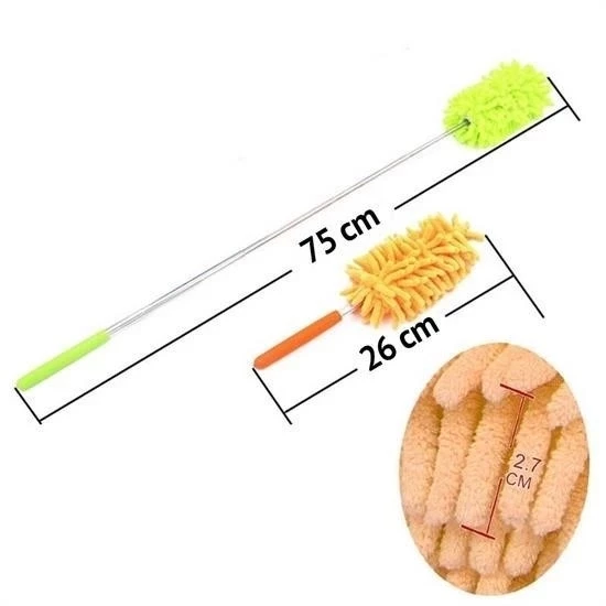 Teleskopik Mikrofiber Pratik Uzayabilen Toz Alma Fırçası Aparatı - 8