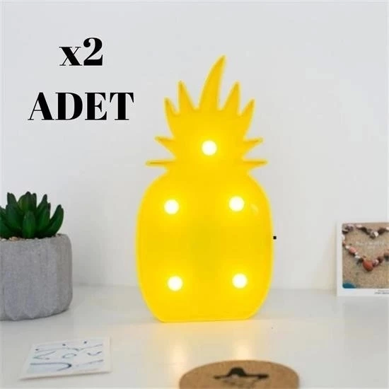 Ananas Şeklinde Ledli Dekoratif Eğlenceli Çocuk Gece Lambası - 8