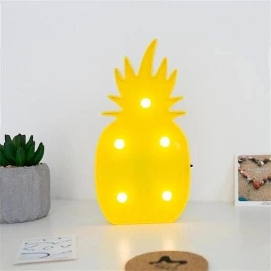 Ananas Şeklinde Ledli Dekoratif Eğlenceli Çocuk Gece Lambası - 7