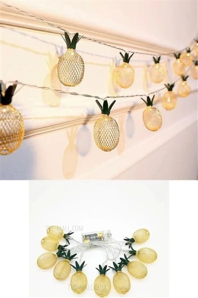 Dekoratif Pilli Pineapple Ananas Pilli Şerit Led Işık (1 Metre) - 3