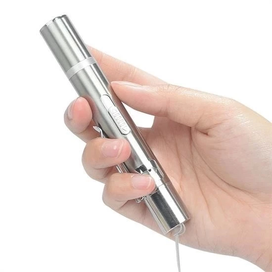Usb İle Şarj Edilebilen 3ın 1 Kırmızı Işık +beyaz Led Meşale Işık + Uv El Feneri Kedi Lazeri - 6
