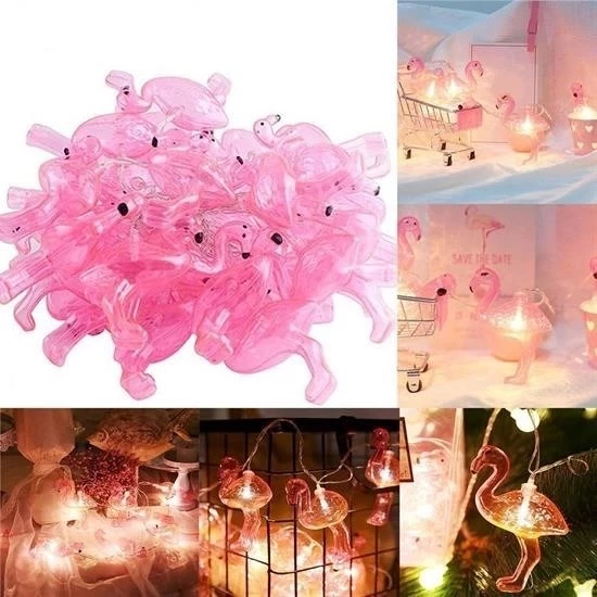 10lu Pilli Led Flamingo Dekoratif Işık Zinciri Aydınlatma 1,5 Mt - 2