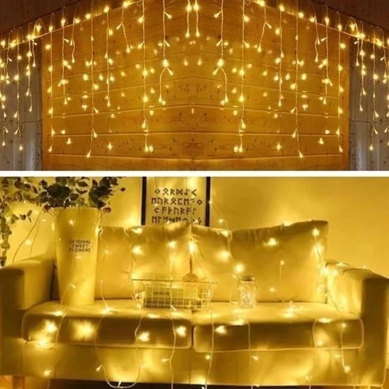 8 Fonksiyonlu 16 Saçaklı Perde Led 3 X 1 (günışığı) - 4