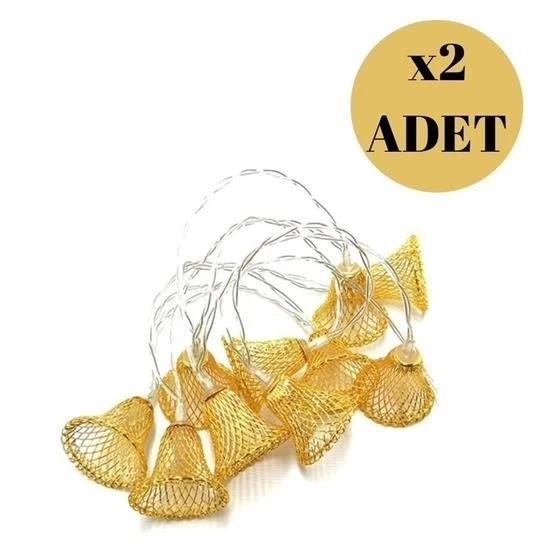 Parti Ve Özel Gün Dekorasyonu Çan Şeklinde Metal Şerit Led Işık - 5