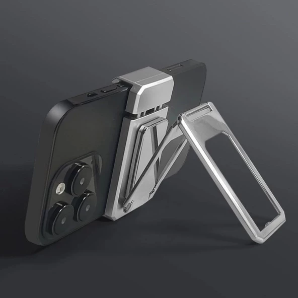 360 Derece Dönen Tüm Telefon Tipleri İle Uyumlu Metal Telefon Standı Braket - 6