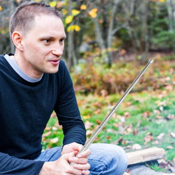 Teleskopik Ateş Başlatıcı Outdoor Üfleme Borusu 63 Cm - 3