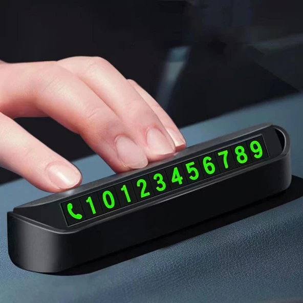 Pratik Fosforlu Telefon Numarası Yamzak İçin Araç İçi Oto Numaratör Numaralık - 3
