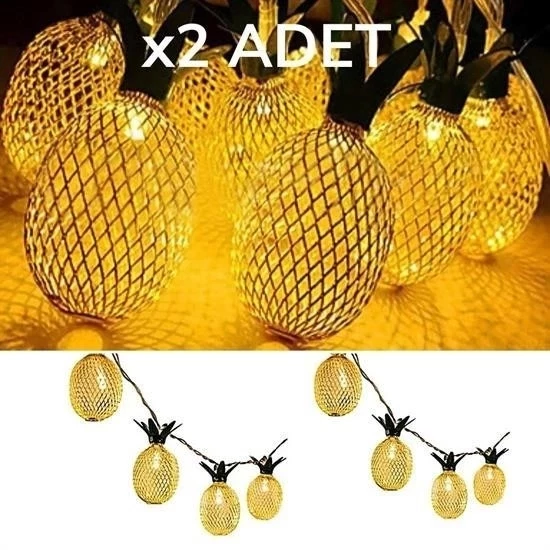 Dekoratif Pilli Pineapple Ananas Pilli Şerit Led Işık (1 Metre) - 8
