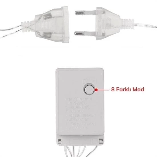 8 Fonksiyonlu 16 Saçaklı Perde Led 3 X 1 (günışığı) - 5
