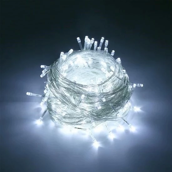 100 Ledli 8 Fonksiyonlu 10 Metre Led Aydınlatma Dekor Lambası (beyaz) - 4
