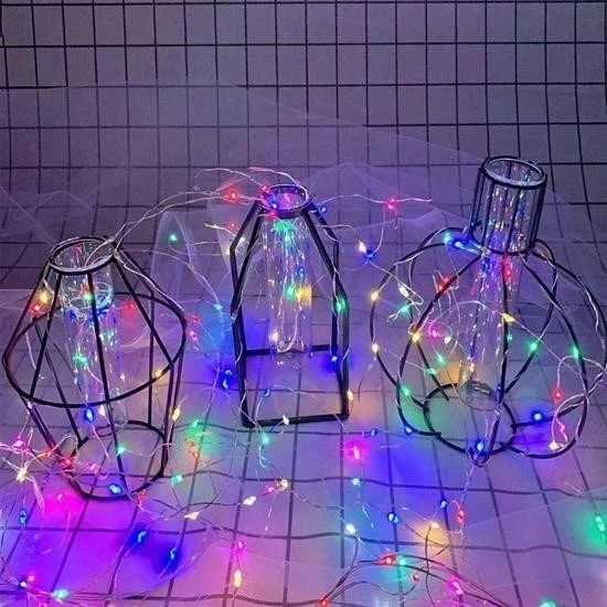 Pilli Renkli Peri Led Işık Dekoratif Aydınlatma 5 Metre Rgb Led - 7