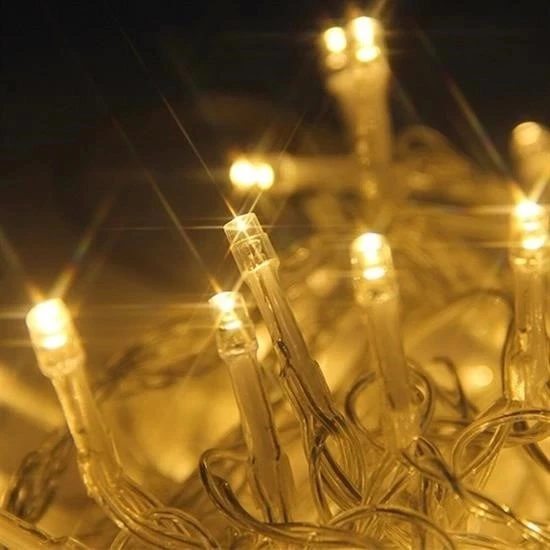 10 Metre 100 Ledli 8 Fonksiyonlu Dekoratif Lambader Sarı Lamba - 4