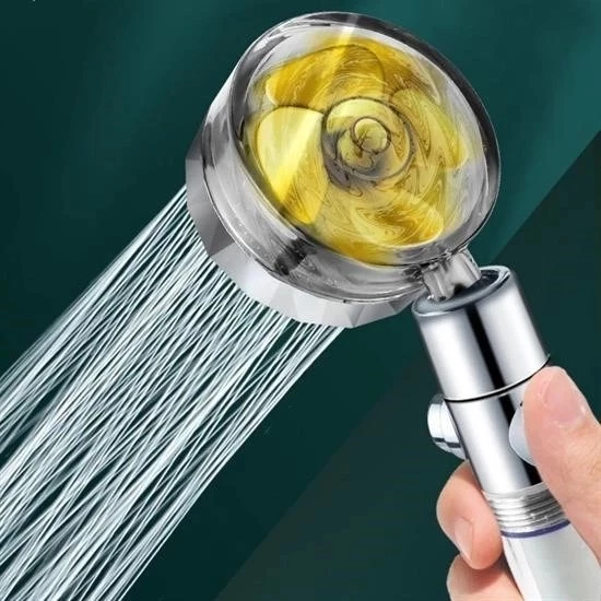 Turbo Pervaneli Ve Filtreli Su Tasarruflu 360 Derece Dönebilen Tazyikli Duş Başlığı - 4