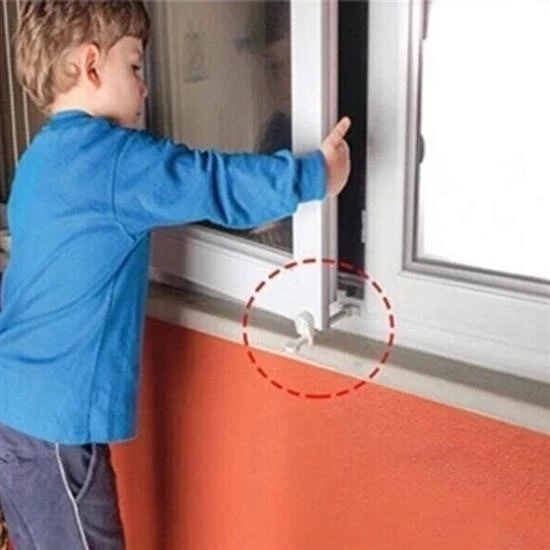 Bebek Çocuk Evcil Hayvan Güvenlik Ayarlanabilir Koruyucu Pencere Havalandırma Kilidi - 3