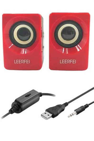N62 1+1 Multimedia Usb Ve Jacklı Mini Hoparlör Yüksek Stereo Ses Sistemi - 7
