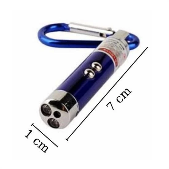 3 Fonksiyonlu Kırmızı Beyaz Işıklı Led Lazer Kedi Köpek Oyuncak Anahtarlık - 7