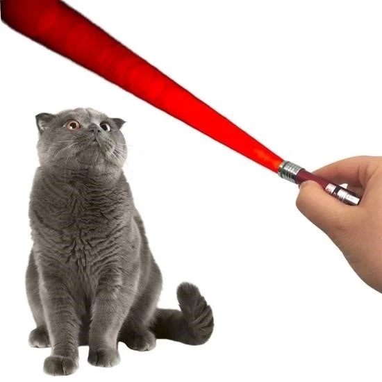 3 Fonksiyonlu Kırmızı Beyaz Işıklı Led Lazer Kedi Köpek Oyuncak Anahtarlık - 4