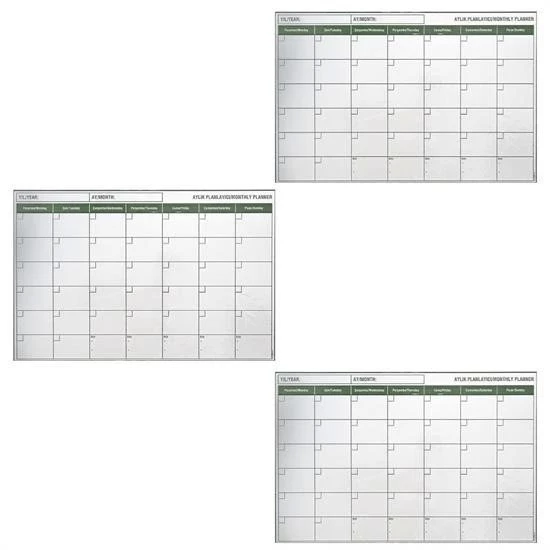 Manyetik Yapışkanlı Bir Aylık Program Planlayıcı Takvim 85x56 Cm - 3