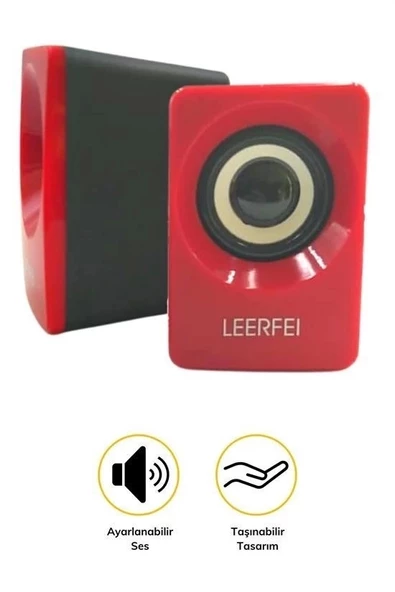 N62 1+1 Multimedia Usb Ve Jacklı Mini Hoparlör Yüksek Stereo Ses Sistemi - 8