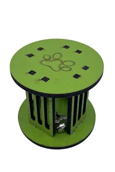 Mini Silindir Eğlenceli Renkli Sağlam Küçük Pati İzi Şekilli Kedi Oyuncağı - Resim 7