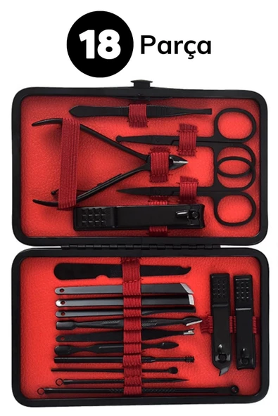 18 Parça Çanta Tipi Manikür Pedikür Tırnak Bakım Seti - Resim 5