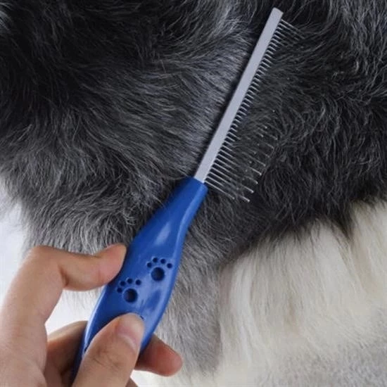 Tüy Açıcı Kedi Köpek Tarağı Tek Taraflı Metal Dişli Evcil Hayvan Bakım Fırçası - 3