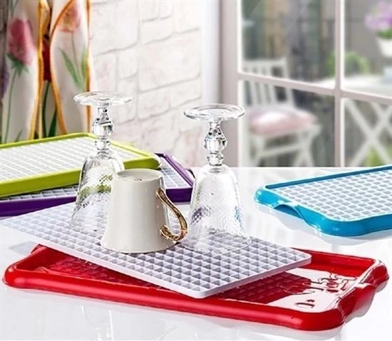 Pratik Lavabo Tezgah Üstü Bulaşık Kurutmalığı Süzmatik 22x40 Cm - 5
