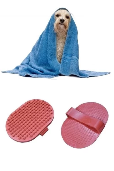Ergonomik Masajlı Evcil Hayvan Kedi Köpek Yıkama Fırçası Aparatı - 3