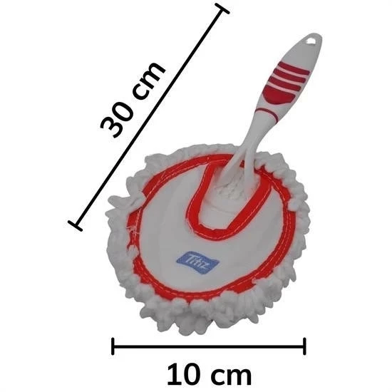 Mikrofiber Duster Toz Leke Kir Alıcı Temizleyici Tutacaklı Temizlik Bezi Aparatı Malzemesi - 4