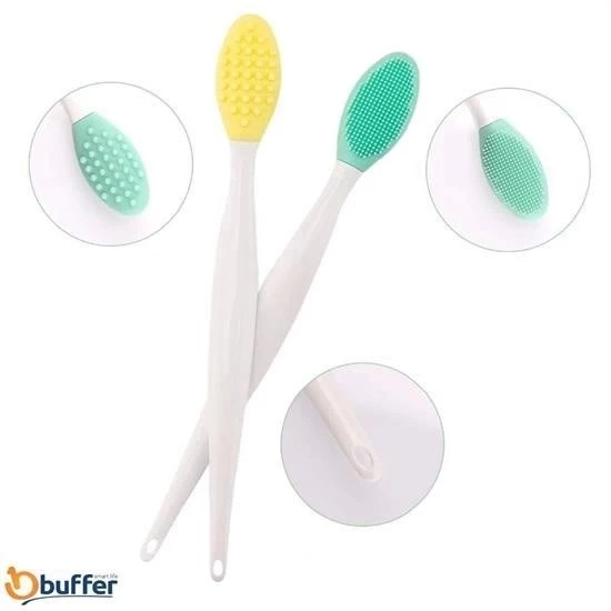 2 Adet Dudak Fırçası Peeling Etkili Gözenek  Siyah Nokta Temizleyici Akne Giderici Çift Yönl - 5