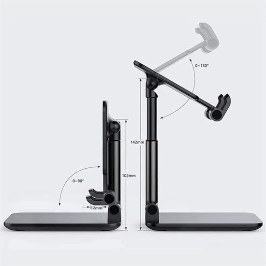 Siyah Aynalı Cep Telefonu Sabitleyici Stand Katlanabilir Ayarlanabilir Telefon Standı - 7