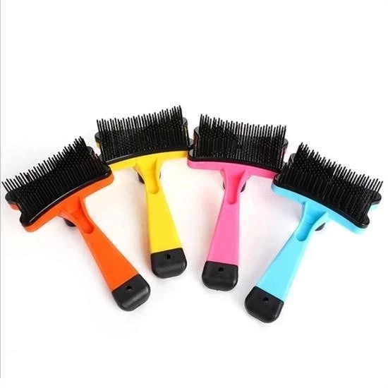 Evcil Hayvan Kedi Köpek Tüy Toplayıcı Otomatik Tuşlu Pet Tarak - Resim 4