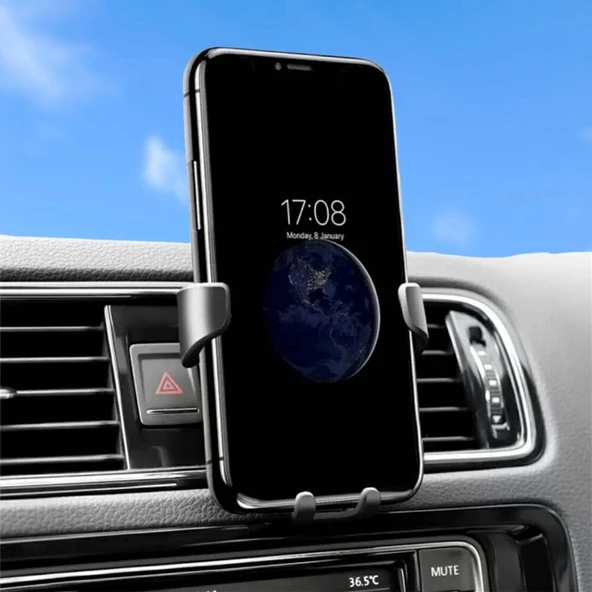 Araç İçi Klima Izgarasına Takılabilen Plastik Oto Telefon Tutucu Gravity - 2