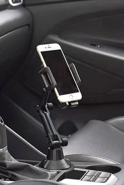 Teleskopik Araç Bardak Yerine Giren Telefon Tutucu - Resim 7