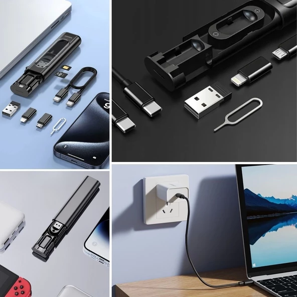 Cep Tipi 60w Bas Aç Type-c,iphone Şarj,micro Usb Hızlı Şarj Data Kablo Seti - 2