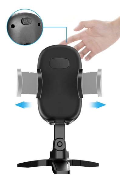 Masaüstü Telefon Standı 360 Derece Dönebilen Başlıklı Ayaklı Telefon Tripodu - 8