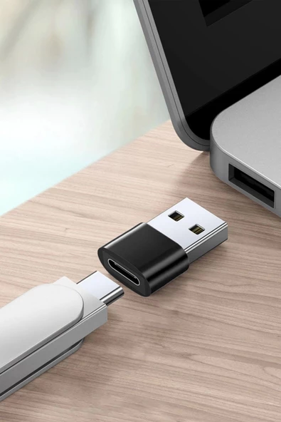 Usb'den Type-c 'ye Dönüştürücü Adaptör Veri Aktarımı Sağlayıcı Şarj Data Çevirici - 8
