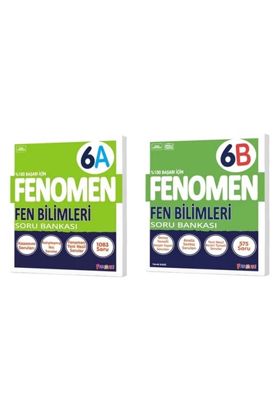 Fenomen Okul 2024 6. Sınıf Fen Bilimleri A B Soru Bankası Seti 2 Kitap 2024