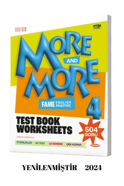 FENOMEN YAYINCILIK 4 MORE&MORE WORKSHEETS TEST BOOK YENİ KAPAK