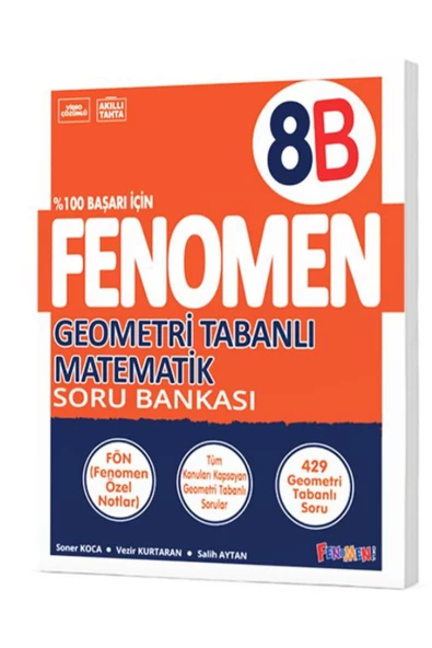 FENOMEN 8 GEOMETRI TABANLI MATEMATIK (B) SORU BANKASI YENİ ÜRÜN