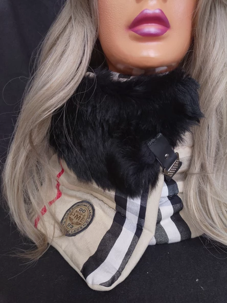 Kürk detaylı, tasarım neck warmer..İçi silikon dolgulu sıcak tutar.Tek adet tasarlanmıştır - 2