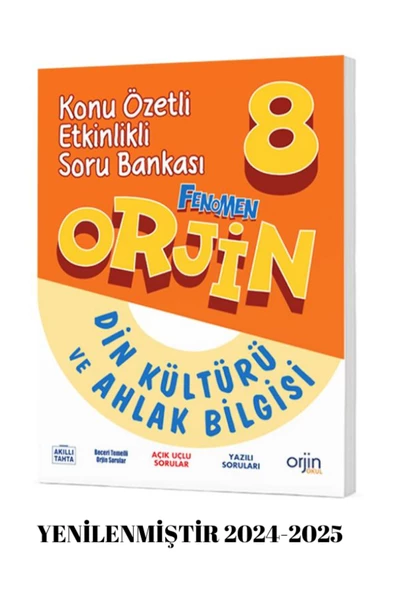 ORJIN 8 DIN KÜLTÜRÜ KONU ÖZETLI SORU BANKASI YENİ ÜRÜN